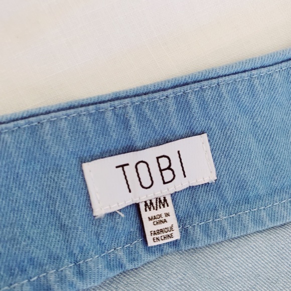 Faux wrap denim skirt - Picture 2 of 2